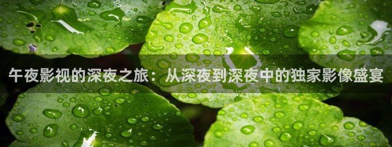桔子视频在线观看：午夜影视的深夜之旅：从深夜到深夜中的独家影像盛宴